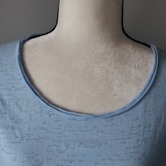 Cato light blue long sleeve burn out tee - Picture 2 of 6